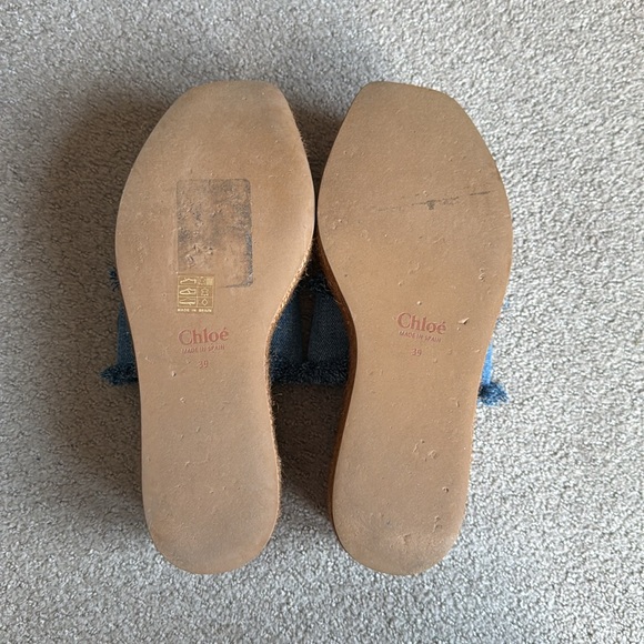 Chloe Woody denim and leather - Picture 4 of 6